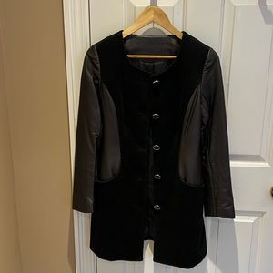 Top with leather&wool